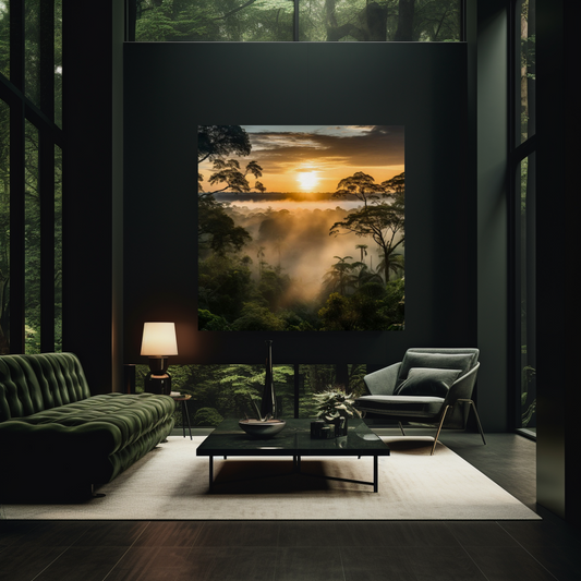 Amazon Moody Living Room featuring The Earths Lungs Canvas