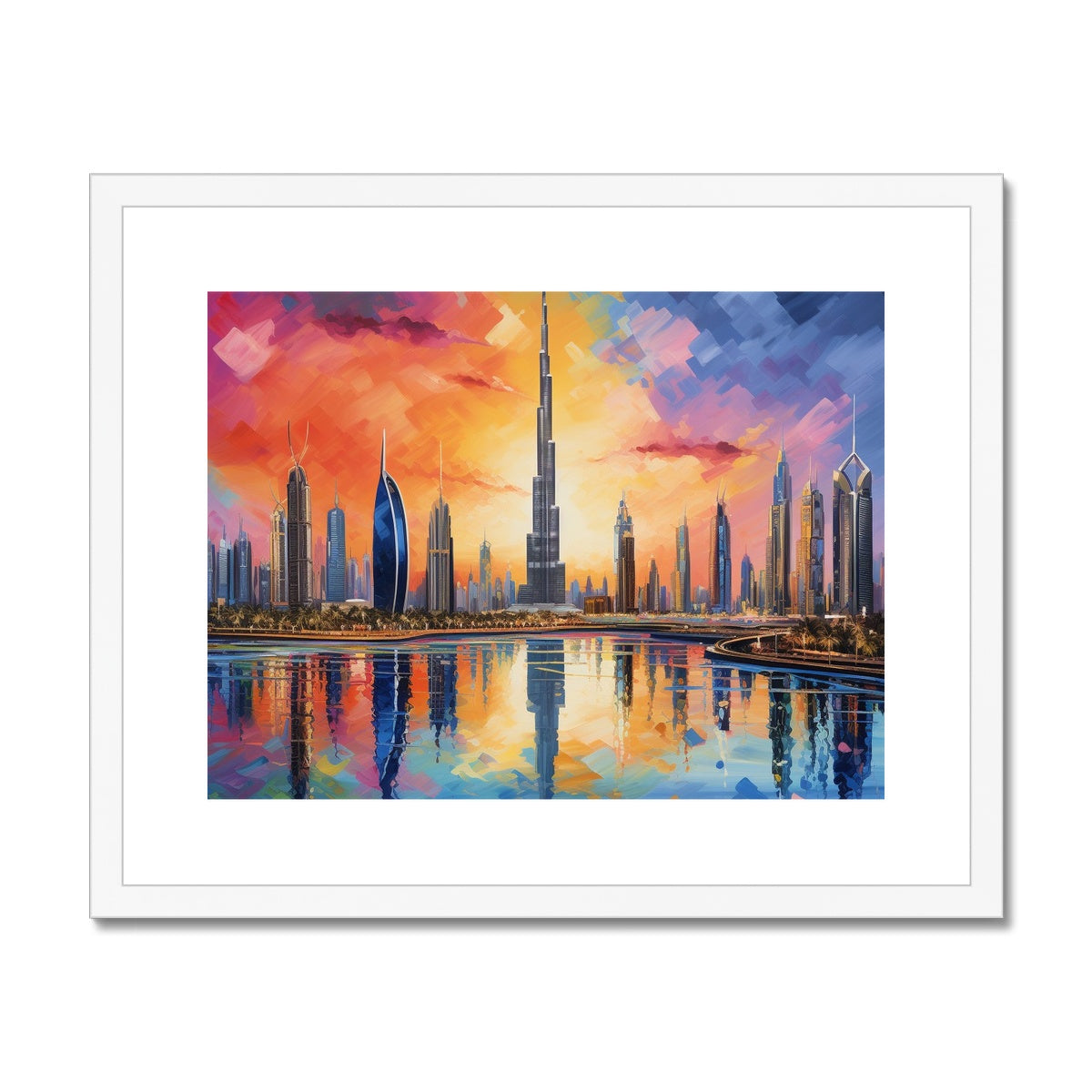 Downtown, Dubai Framed & Mounted Print