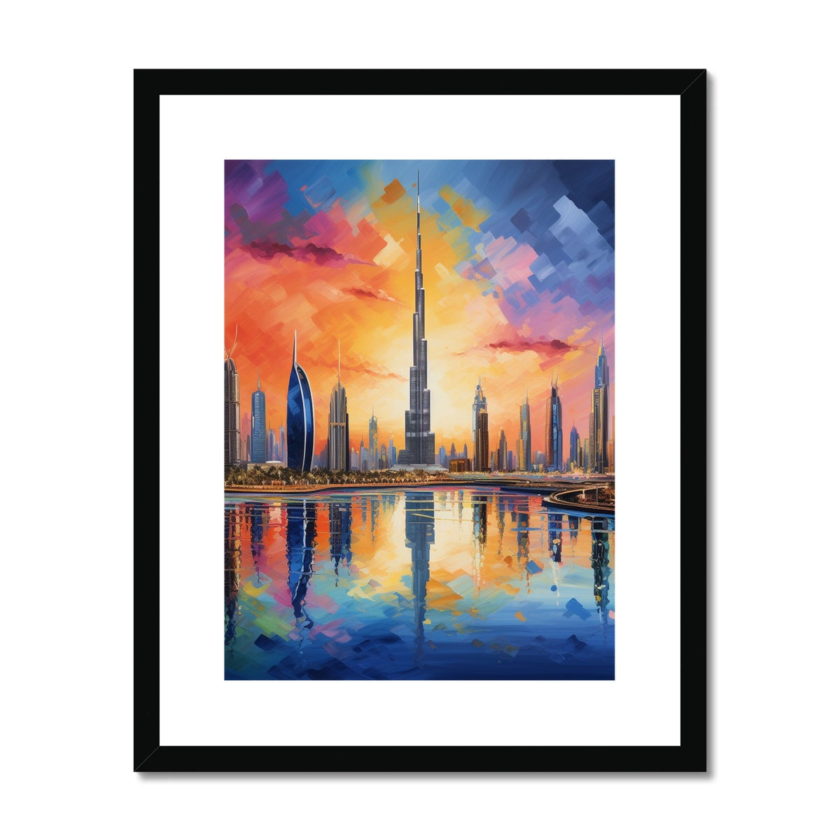 Downtown, Dubai Framed & Mounted Print
