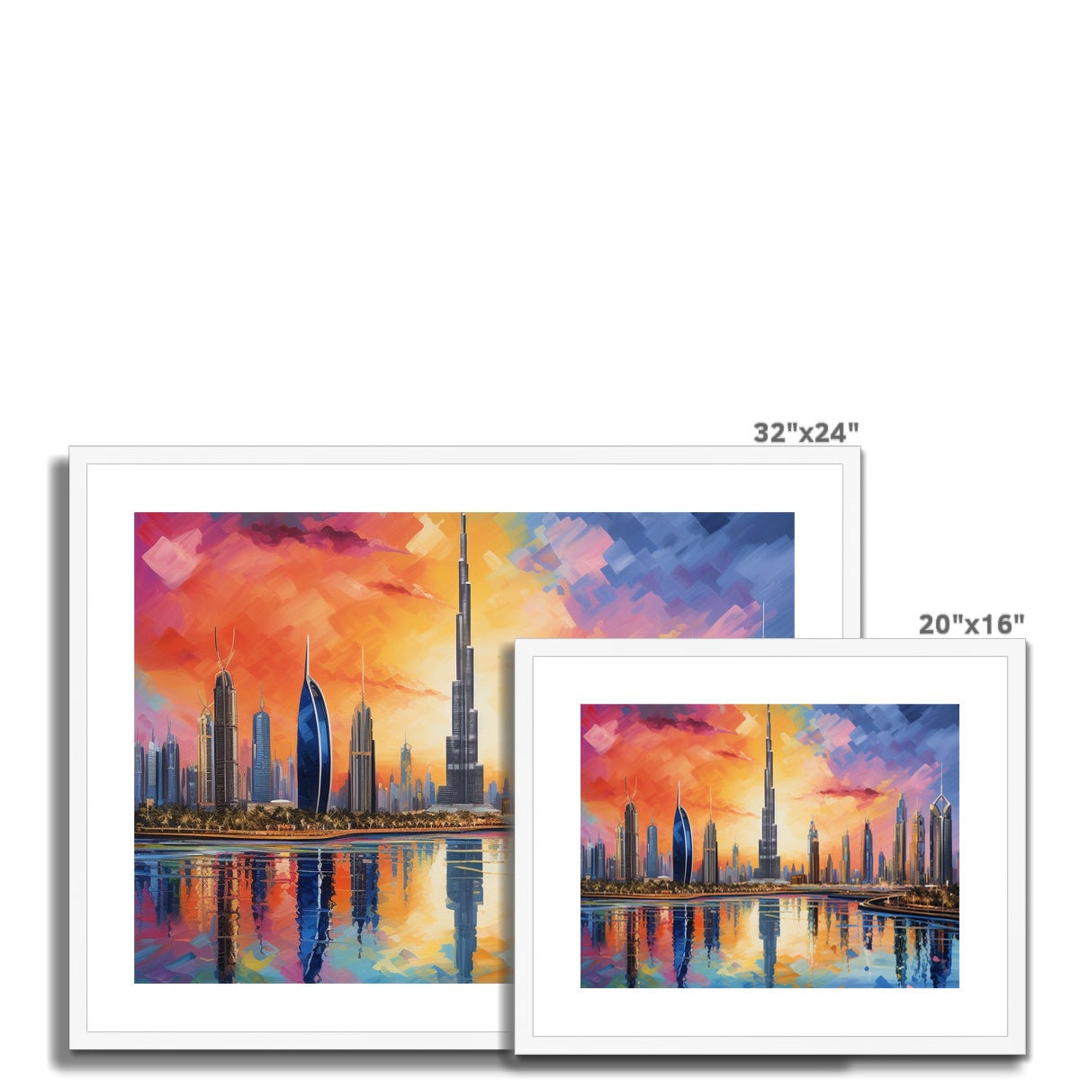 Downtown, Dubai Framed & Mounted Print