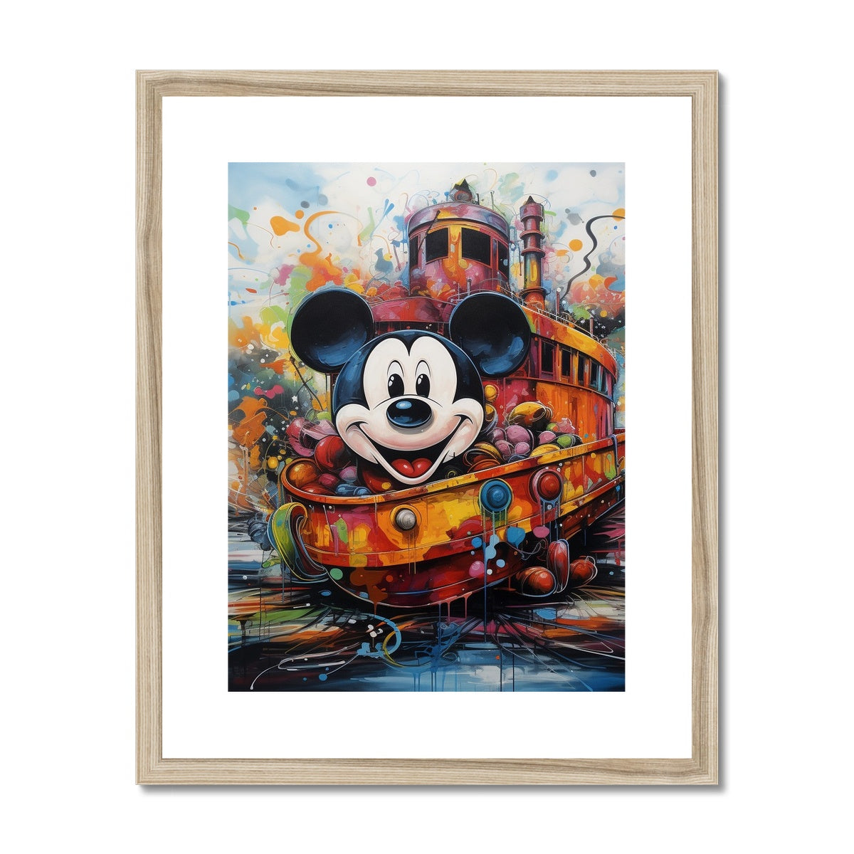 Steamboat Willie Framed & Mounted Print