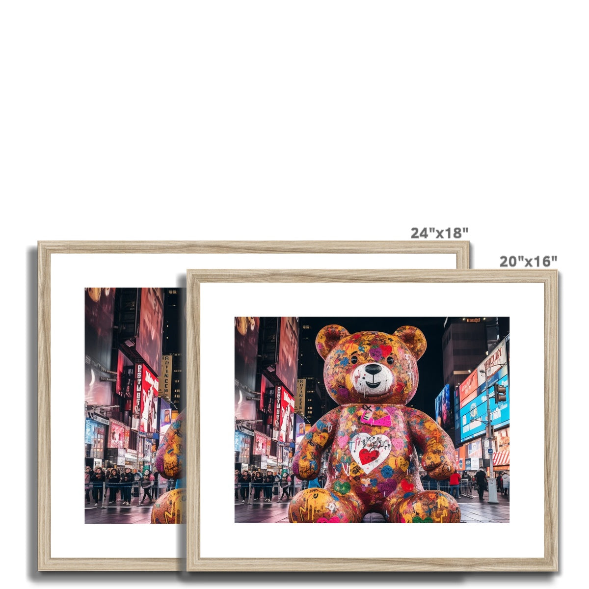 Times Square Teddy: Limited Edition Framed & Mounted Print