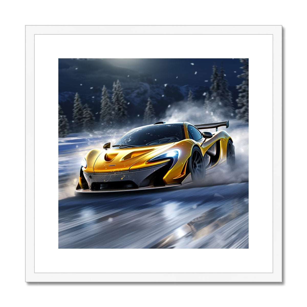 Mclaren P1 Ice skating Framed & Mounted Print