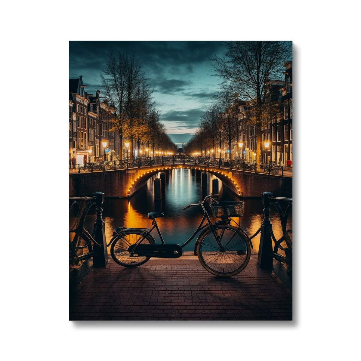 Canal Hopping At Dusk, Amsterdam Canvas