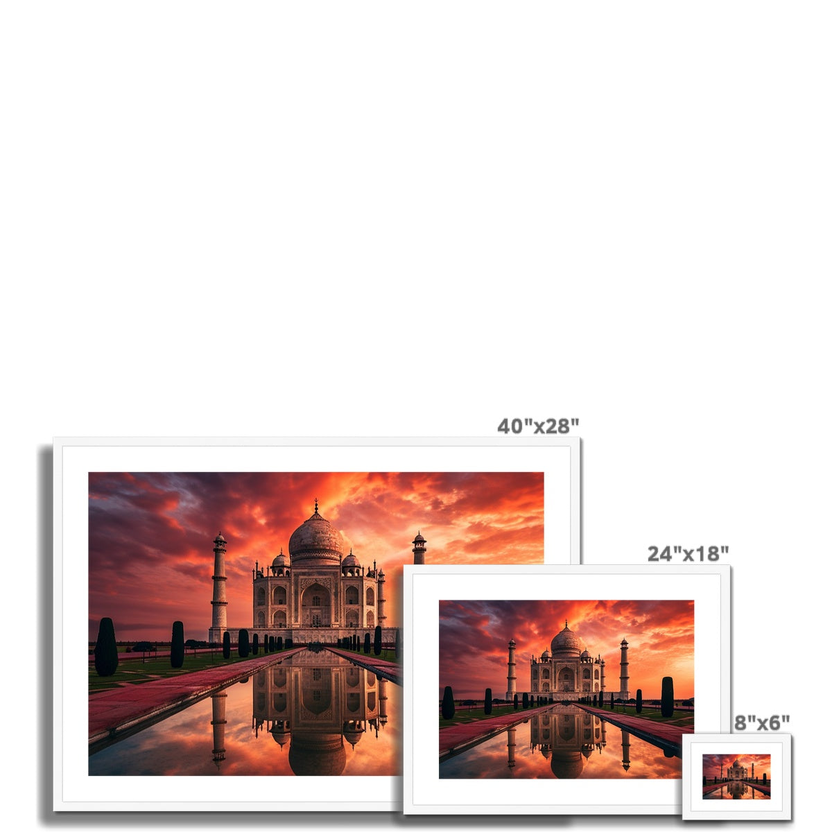 8th Wonder of The World, Taj Mahal Framed & Mounted Print