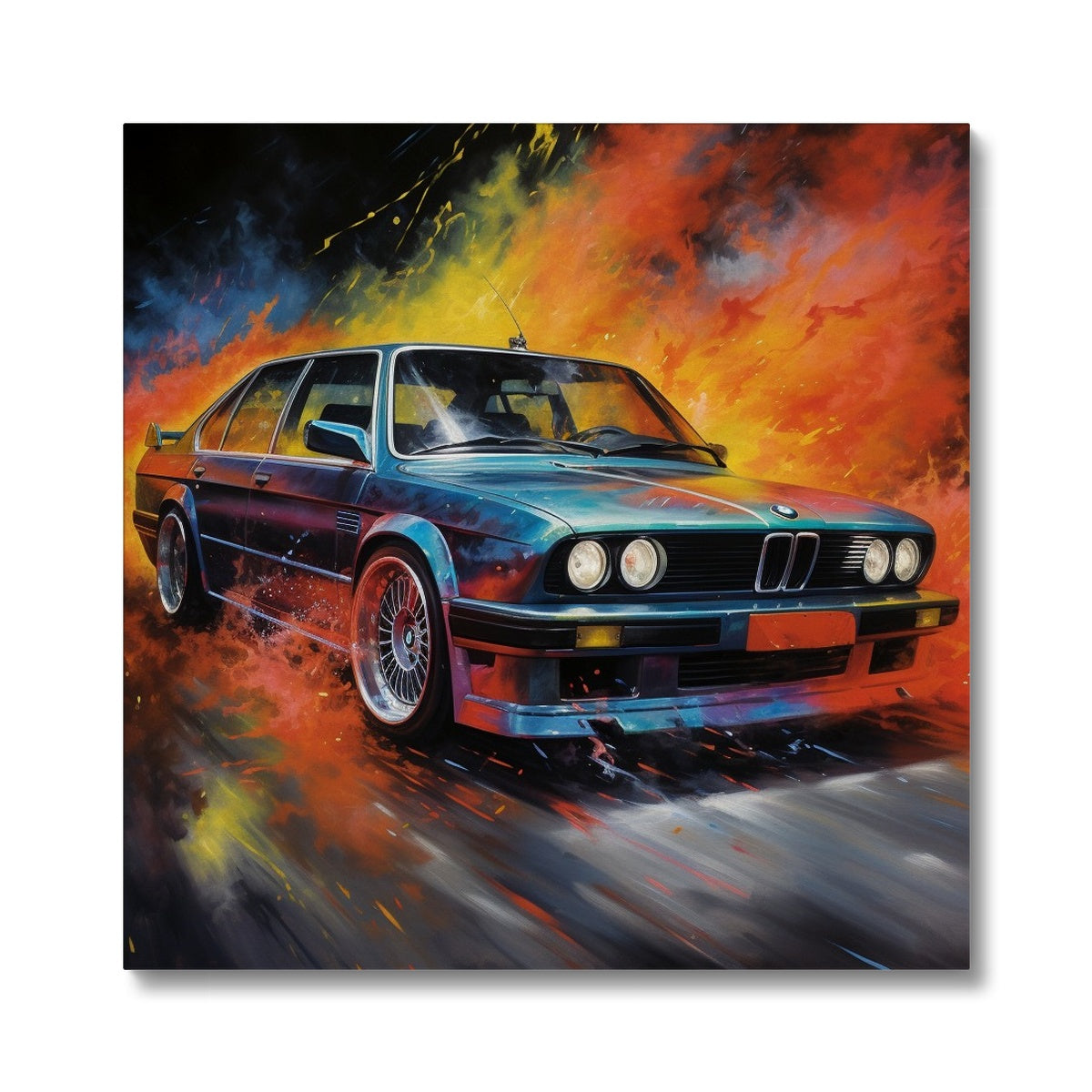 Retro BMW M5 Canvas