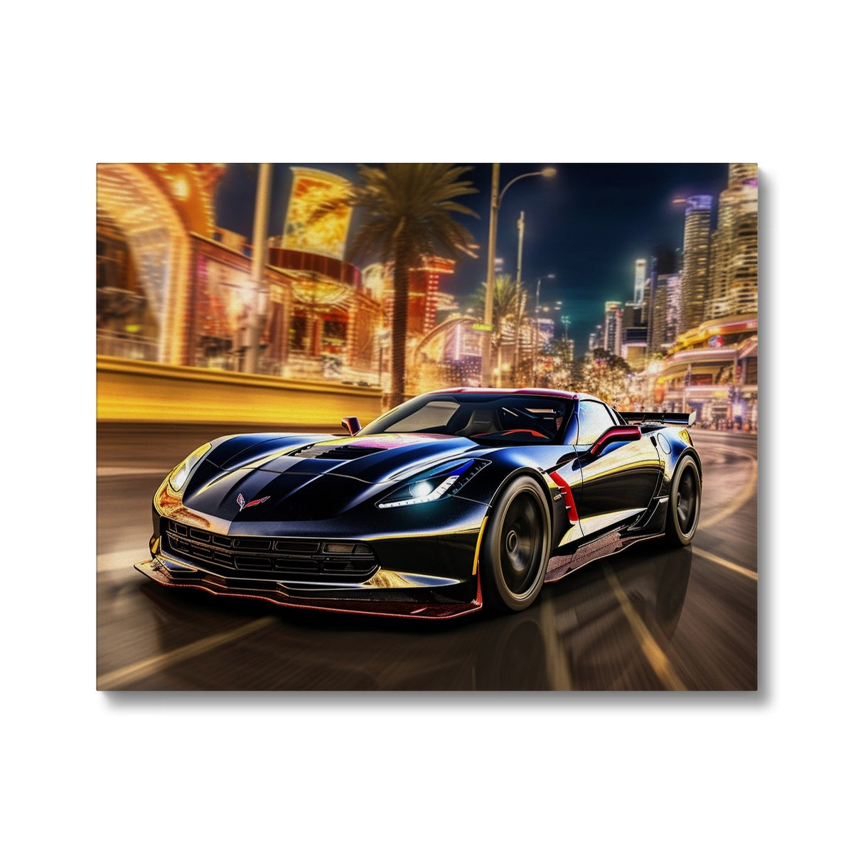 Empty Las Vegas In A Corvette... Canvas