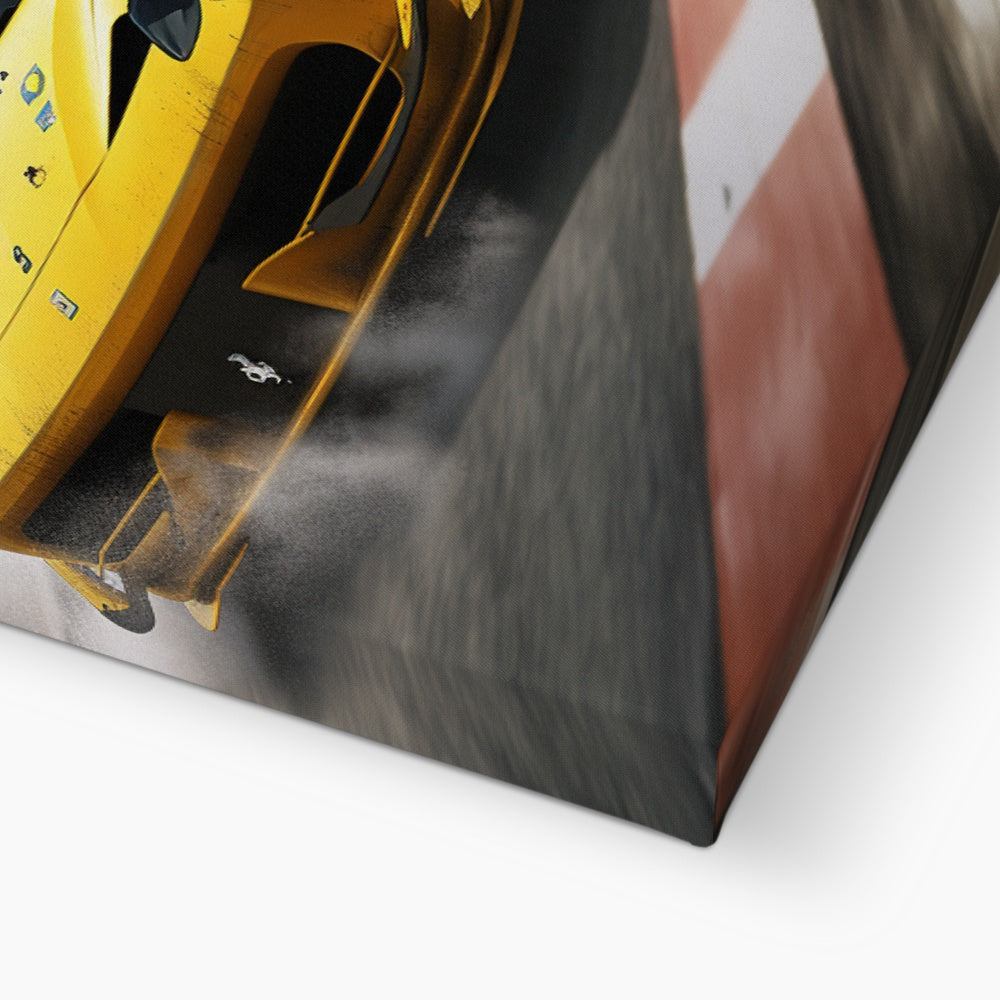 Racing Yellow Ferrari 458 Canvas