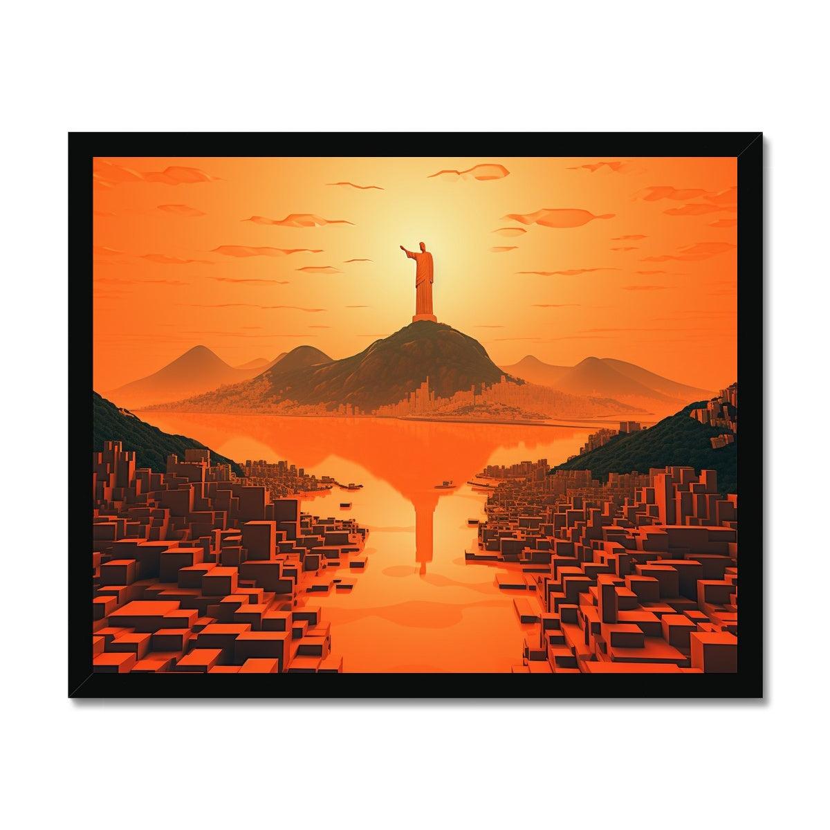 Rio De Janeiro From A Deep Perspective Framed Print