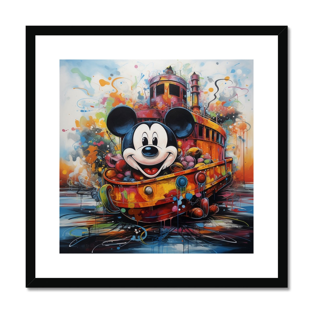 Steamboat Willie Framed & Mounted Print