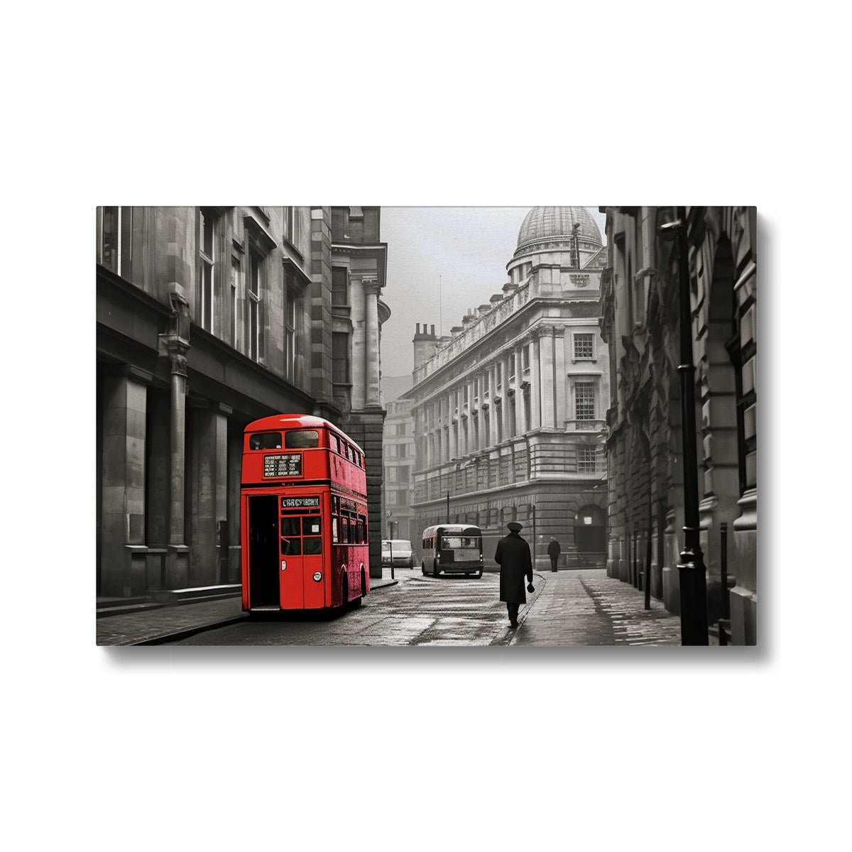 Red Bus To The City, London  Canvas