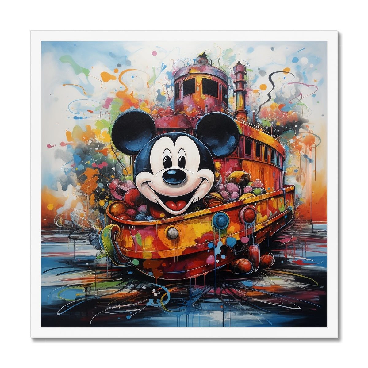 Steamboat Willie Framed Print