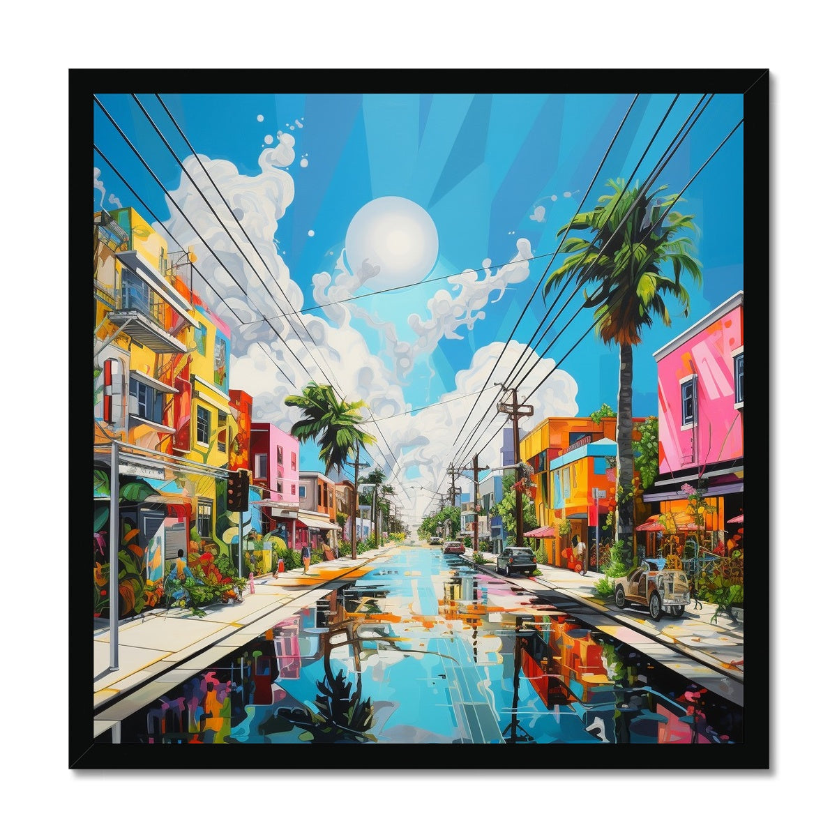 Stimulating Wynwood Street, Miami Framed Print