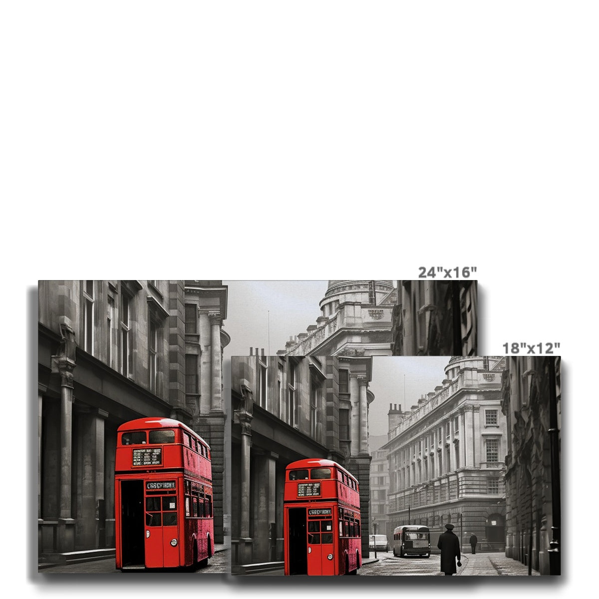 Red Bus To The City, London  Canvas
