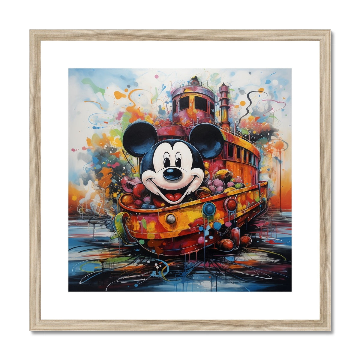 Steamboat Willie Framed & Mounted Print