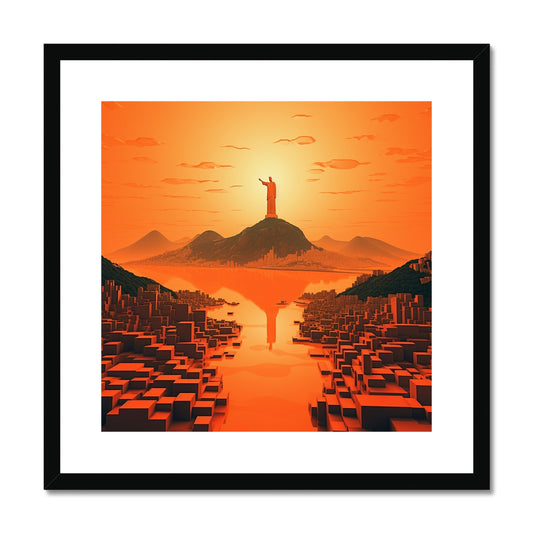 Rio De Janeiro From A Deep Perspective Framed & Mounted Print
