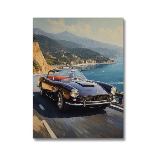 Ferrari 250GT Cruising Around The Amalfi Coast, Italy Canvas