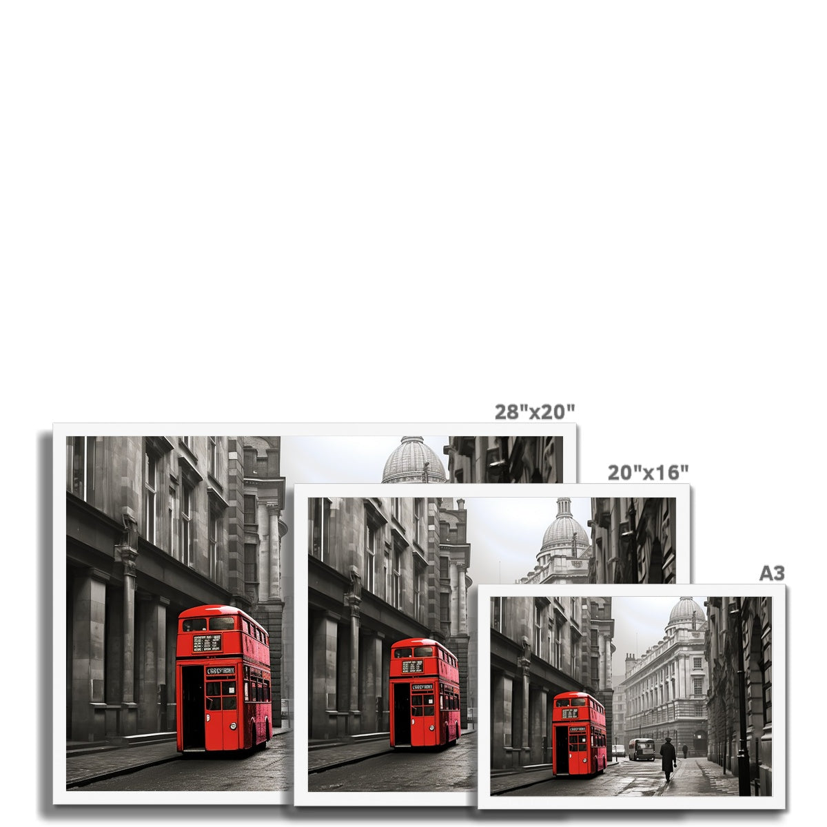 Red Bus To The City, London  Framed Print
