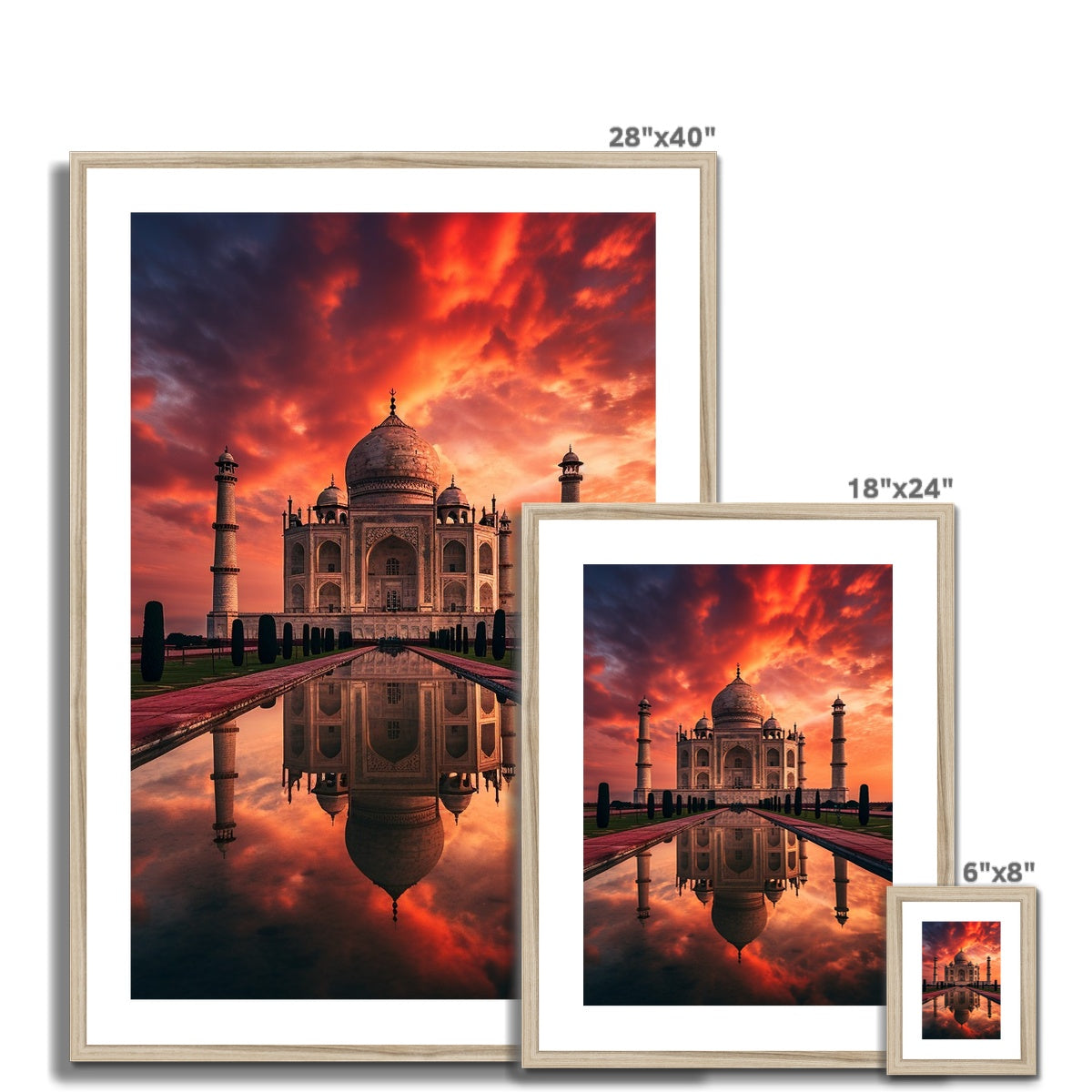 8th Wonder of The World, Taj Mahal Framed & Mounted Print