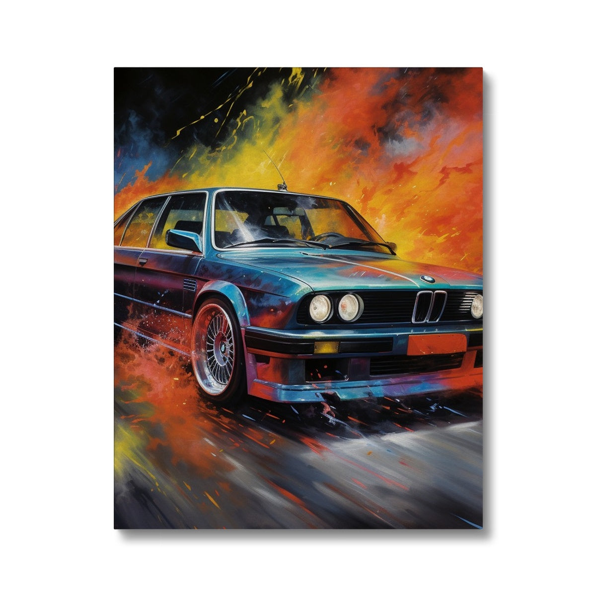 Retro BMW M5 Canvas