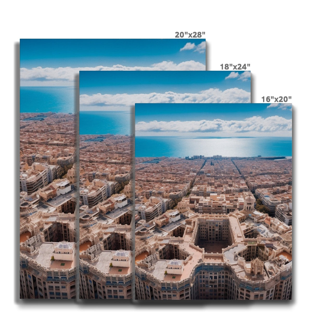 Barcelona Architecture From The Sky  Canvas