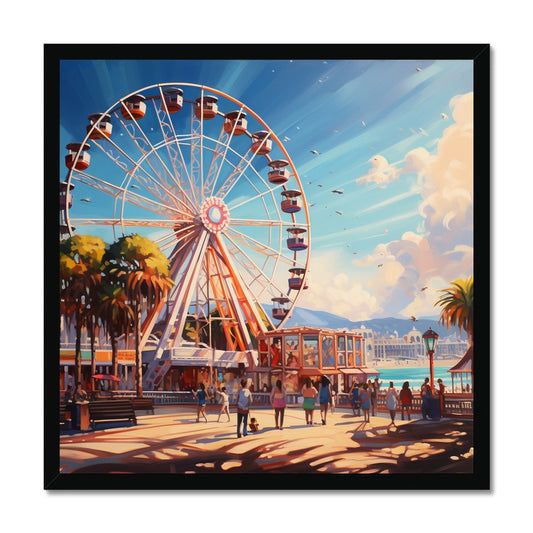 Santa Monica Pier Ferris Wheel Framed Print