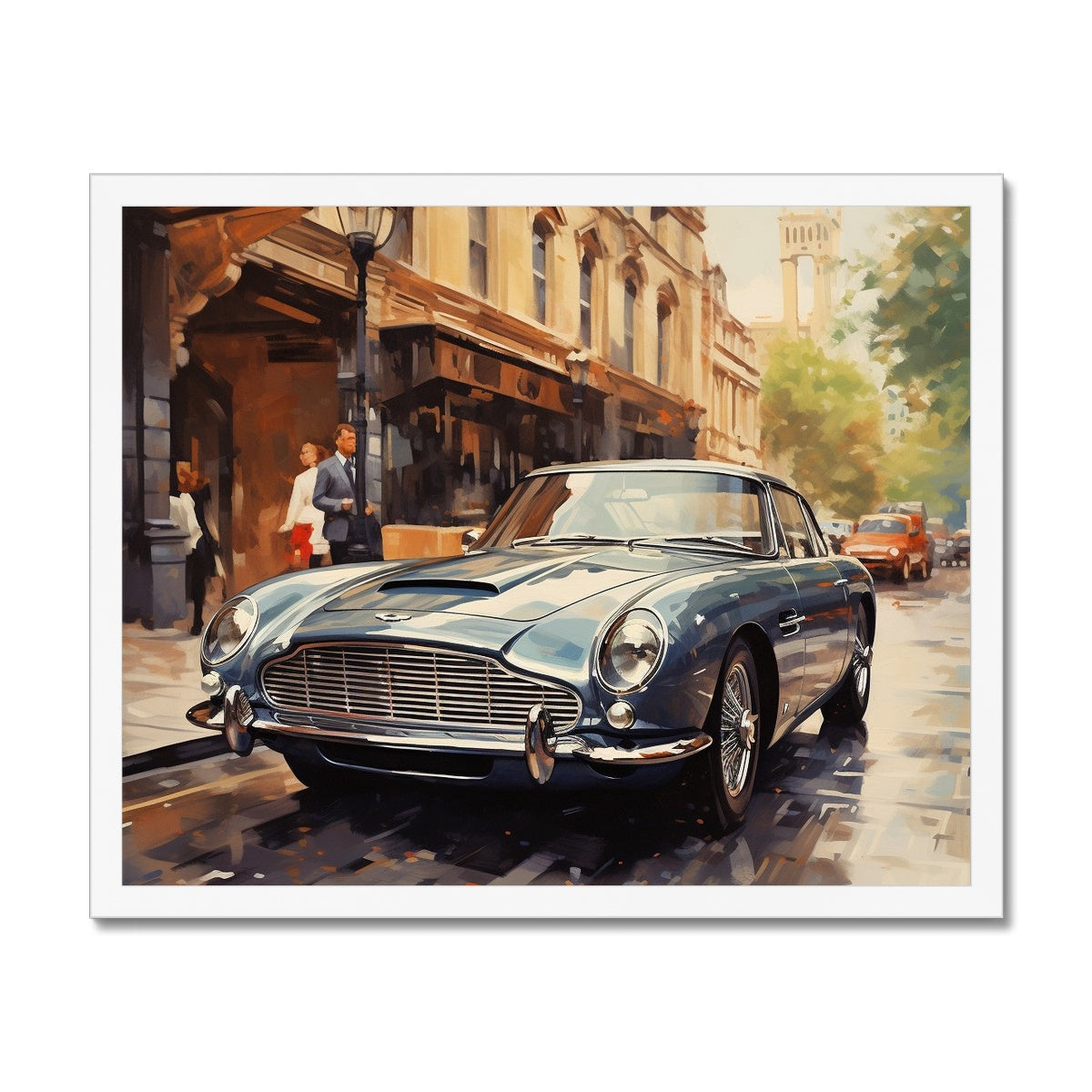 Vintage Aston Martin, Mayfair, London  Framed Print