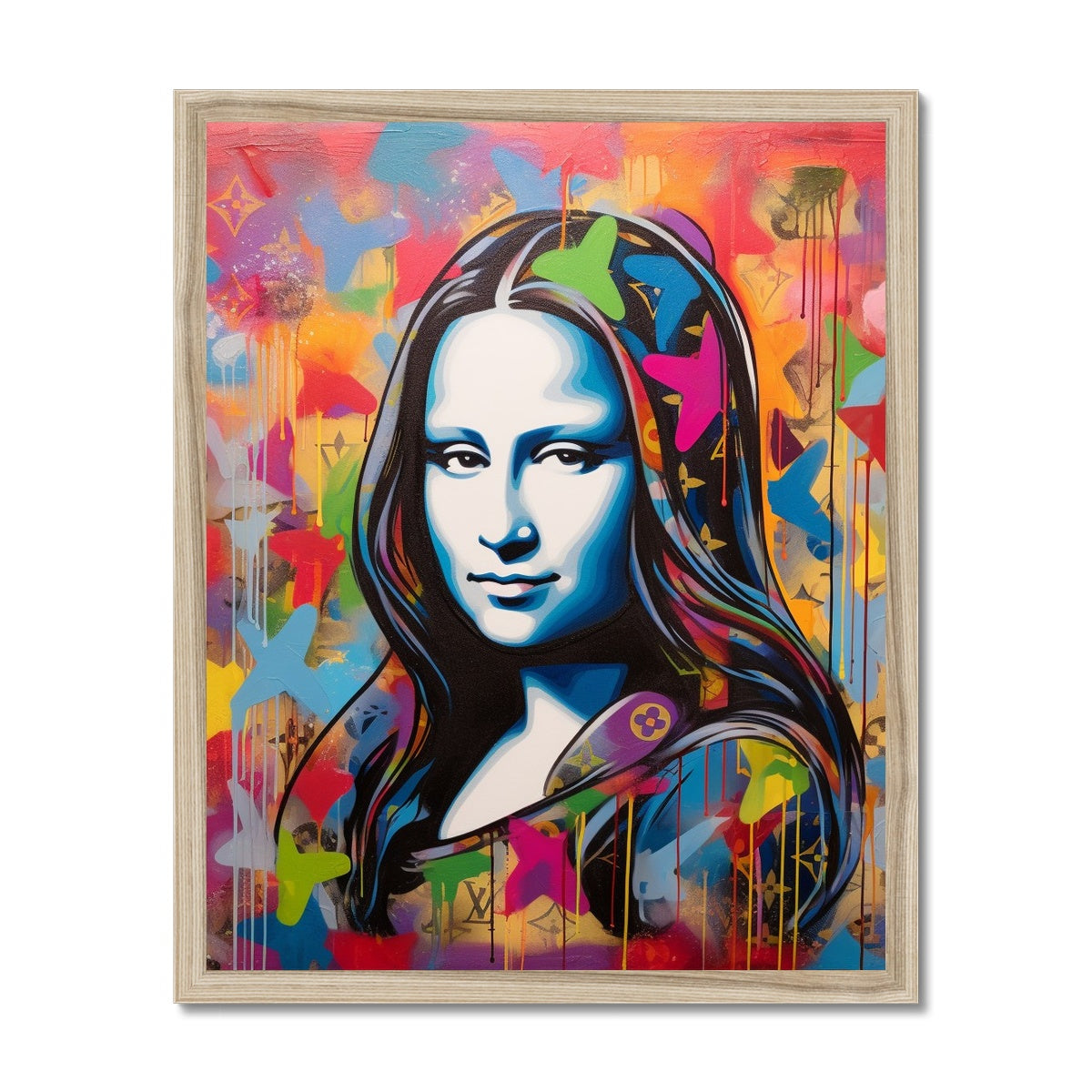 Gen Z Mona Lisa Louis Vuitton: Limited Edition Framed Print