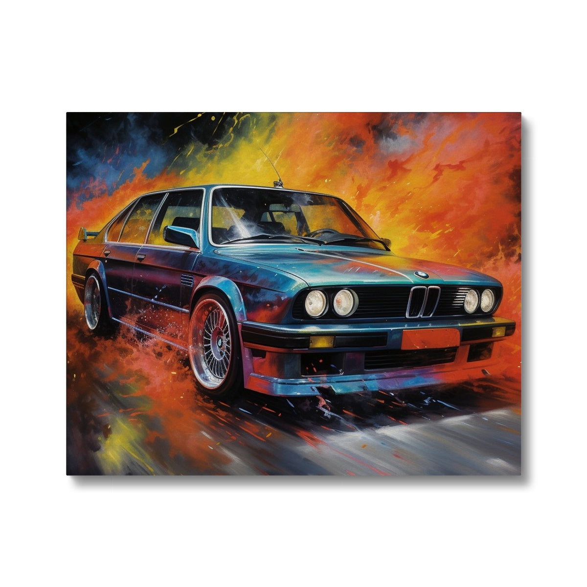 Retro BMW M5 Canvas