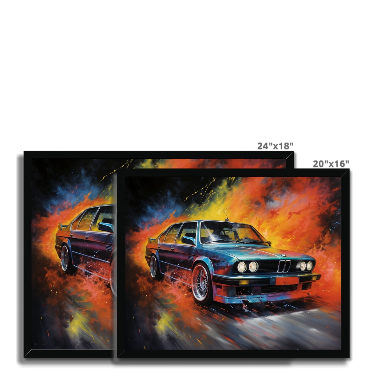 Retro BMW M5 Framed Print