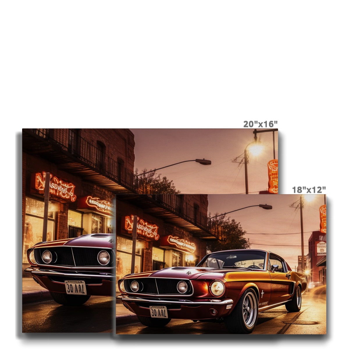 Vintage Mustang, Wild West, Texas Canvas