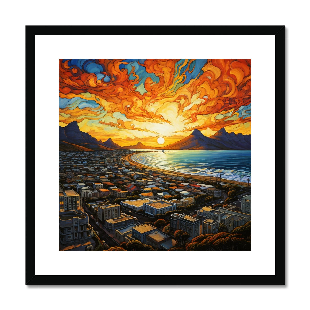 Van Gough, Cape Town Framed & Mounted Print