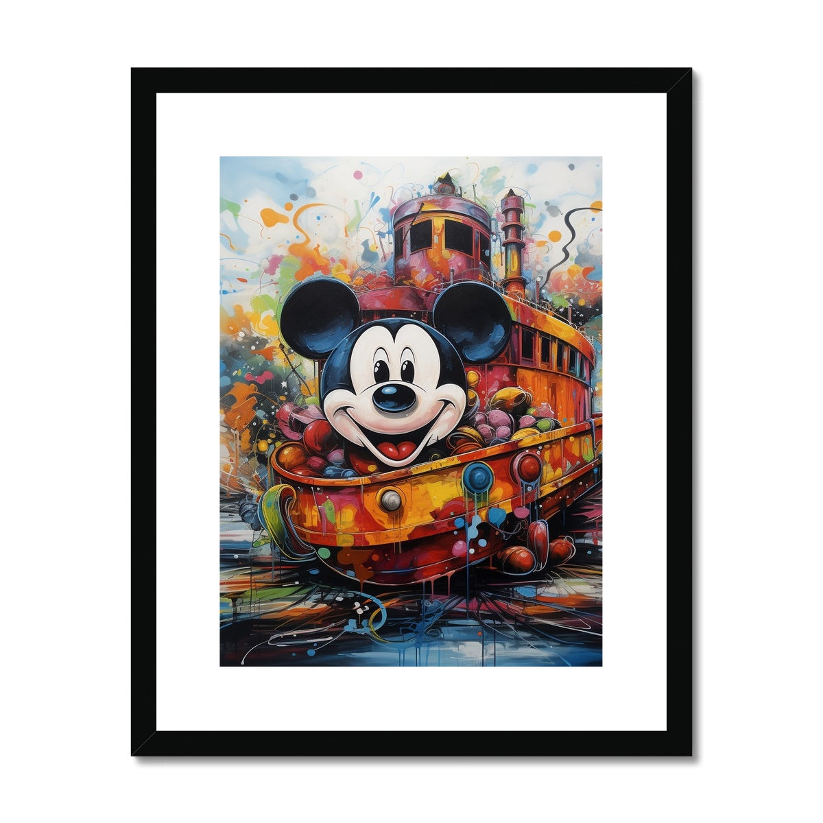 Steamboat Willie Framed & Mounted Print