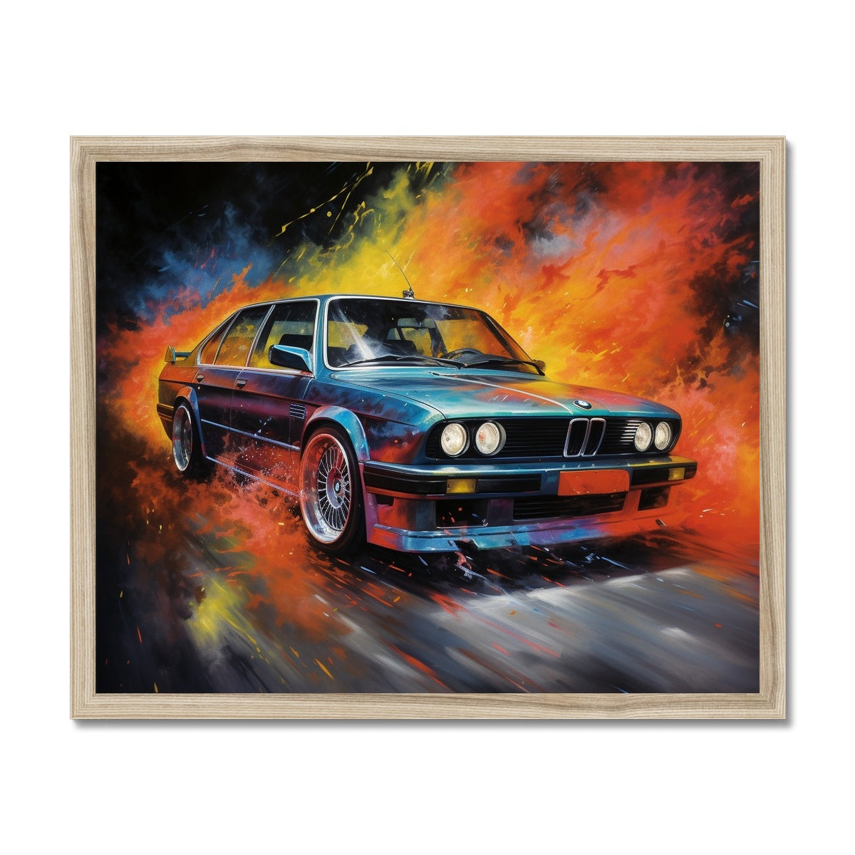 Retro BMW M5 Framed Print