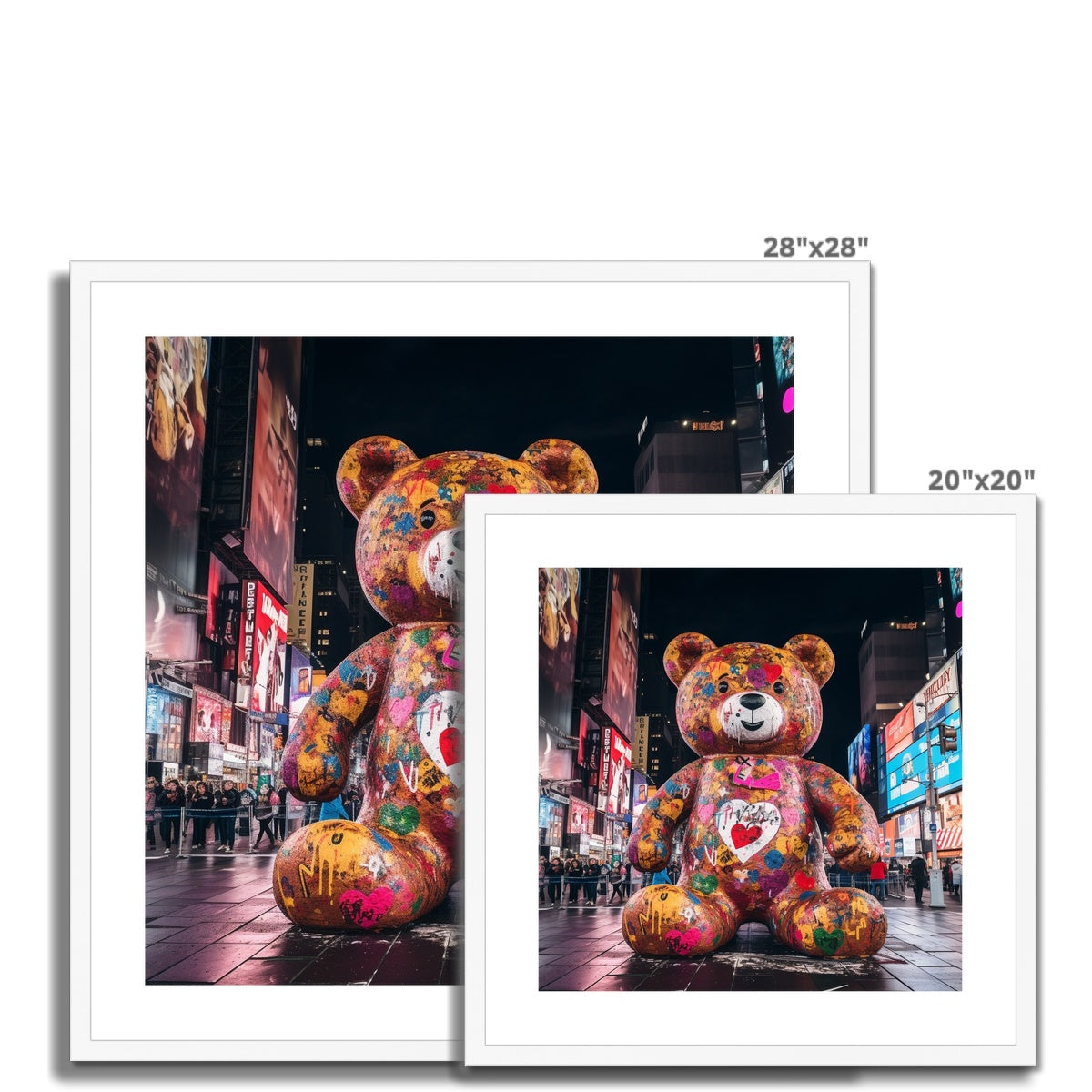 Times Square Teddy: Limited Edition Framed & Mounted Print