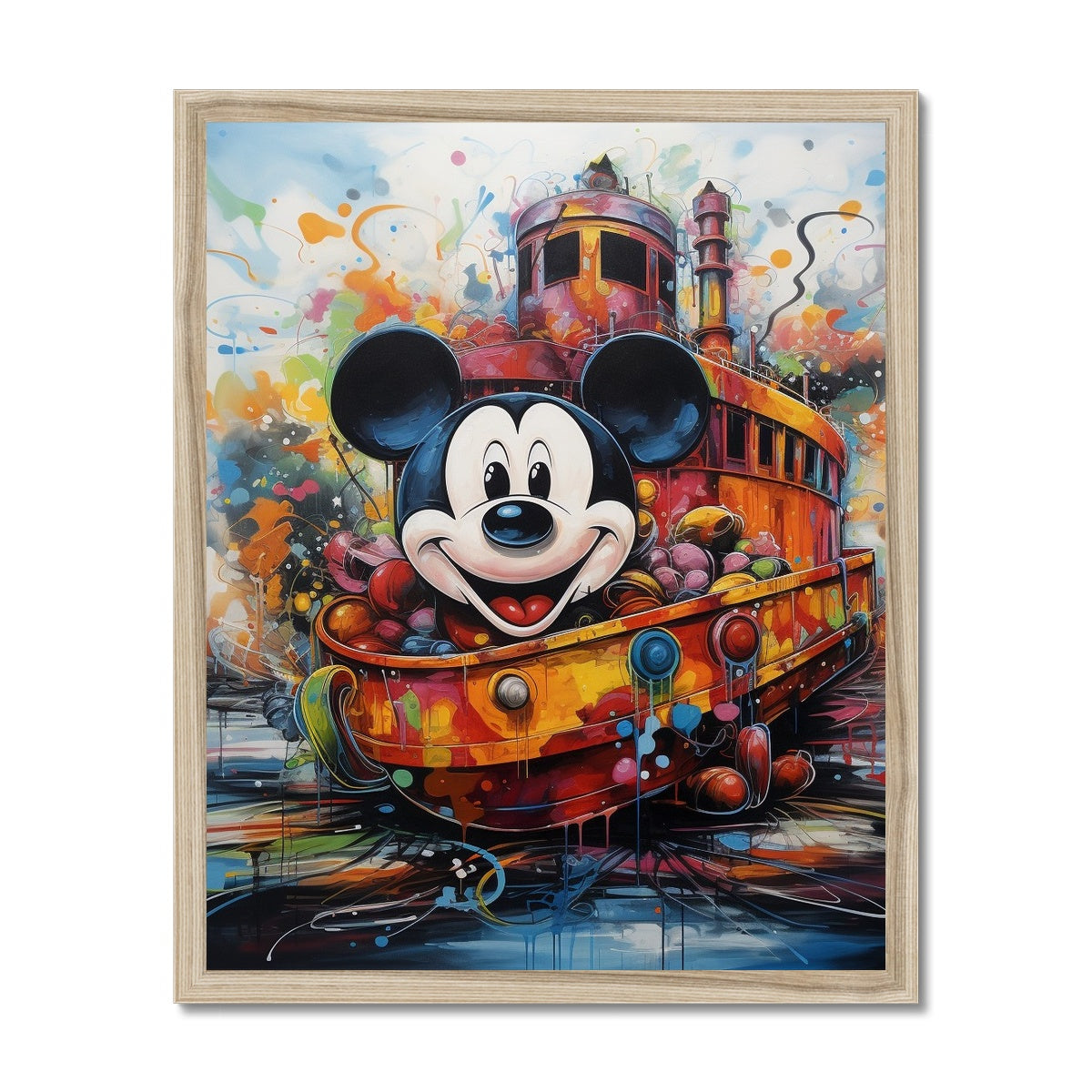 Steamboat Willie Framed Print