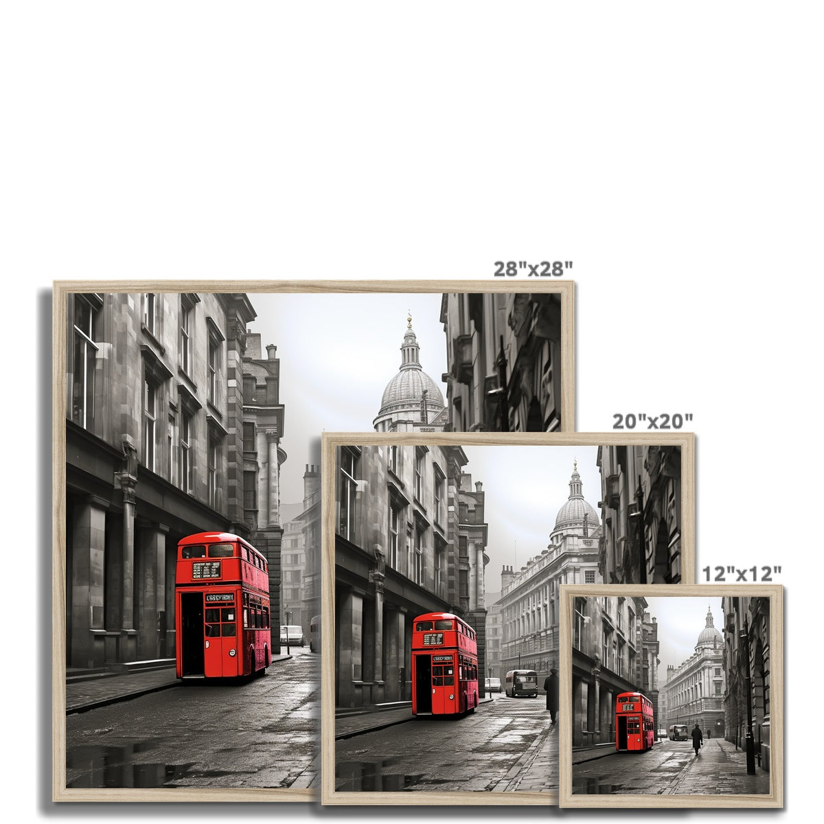 Red Bus To The City, London  Framed Print