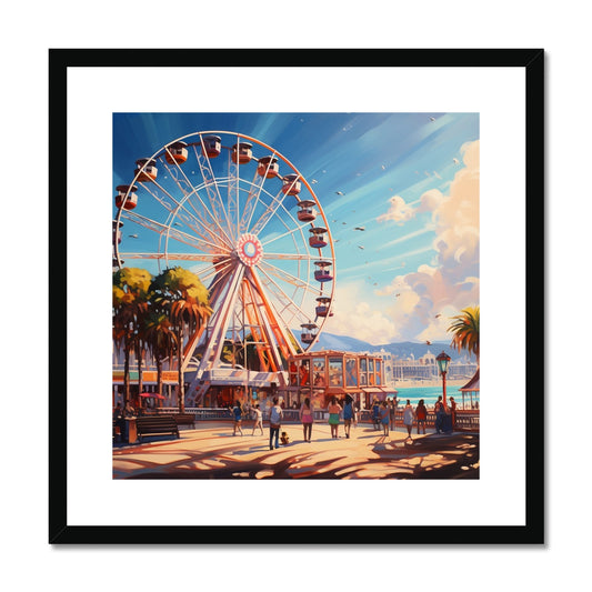 Santa Monica Pier Ferris Wheel Framed & Mounted Print