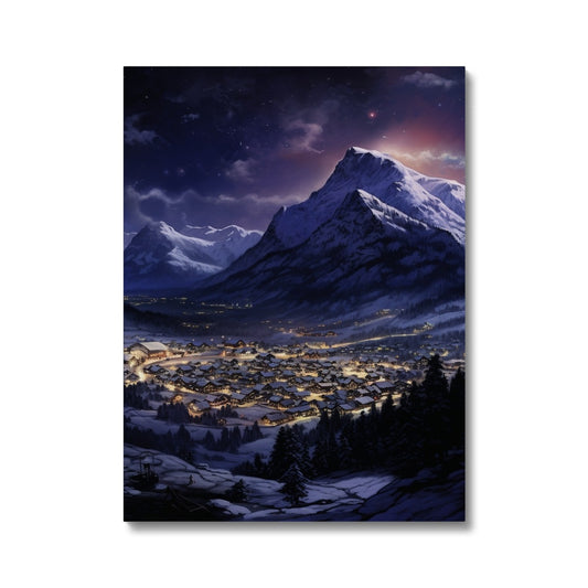 Remote Ski Town, Switzerland Canvas