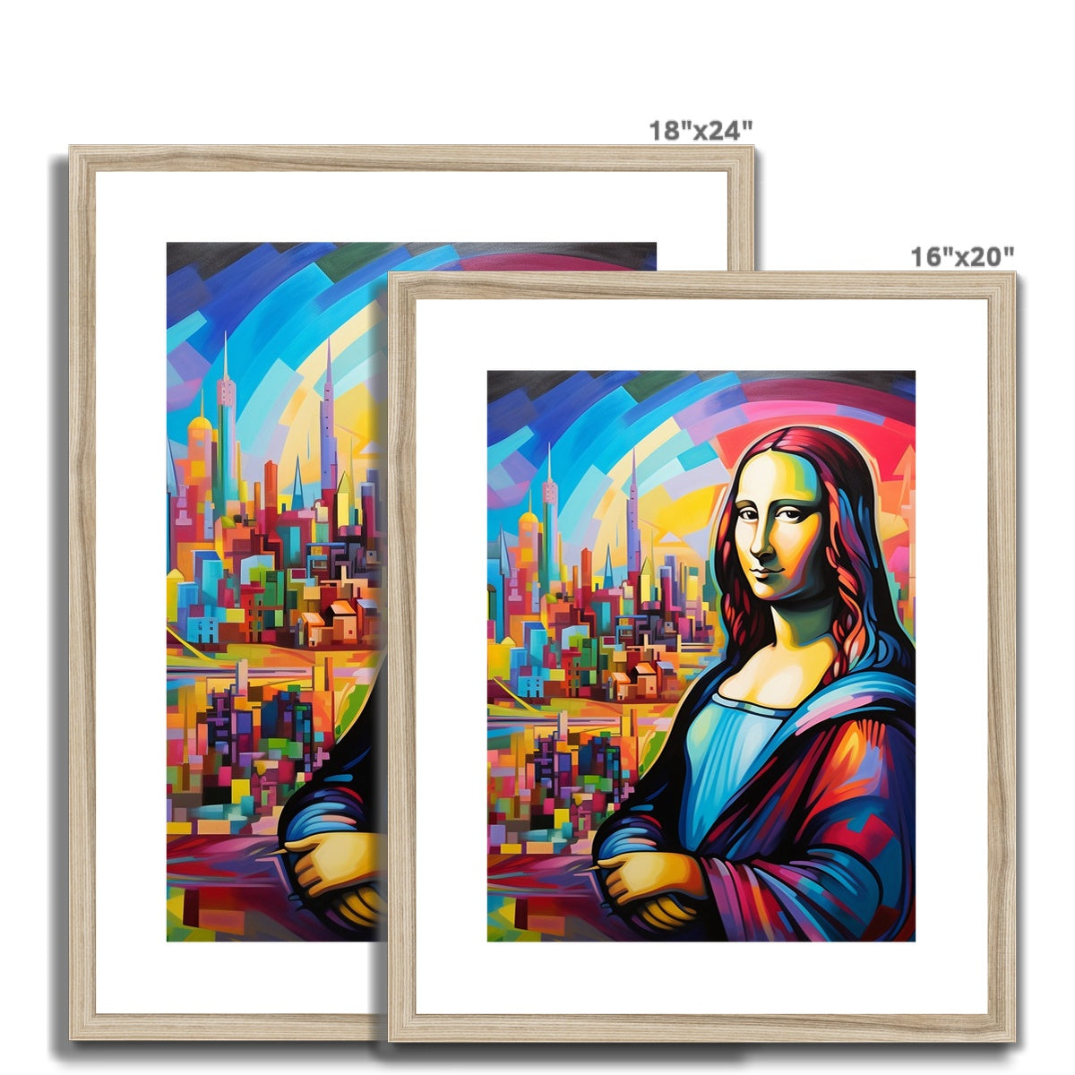 Abstract Mona Lisa: Limited Edition Framed & Mounted Print