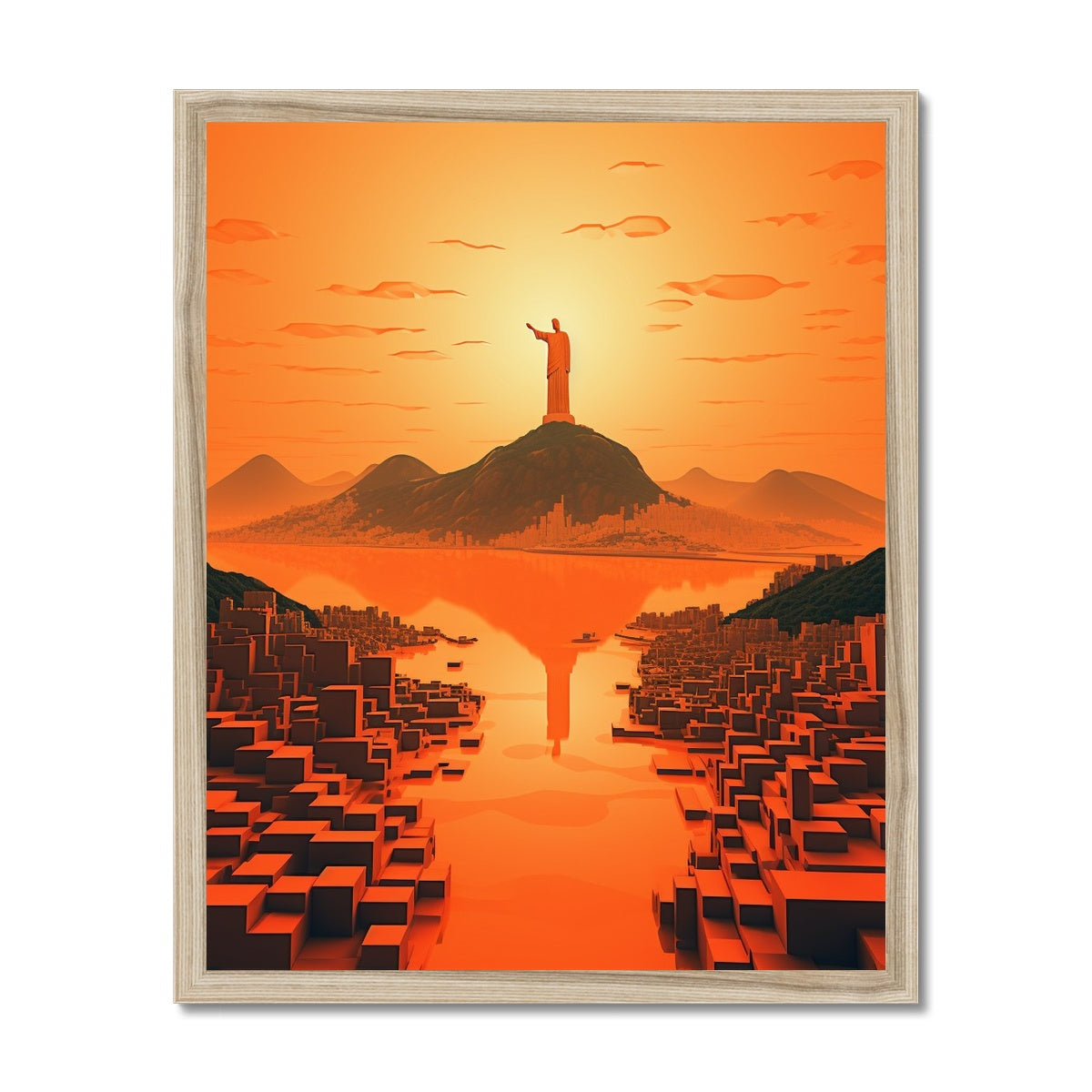 Rio De Janeiro From A Deep Perspective Framed Print