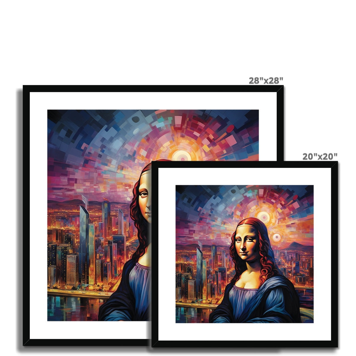 CityScape Mona Lisa: Limited Edition Framed & Mounted Print
