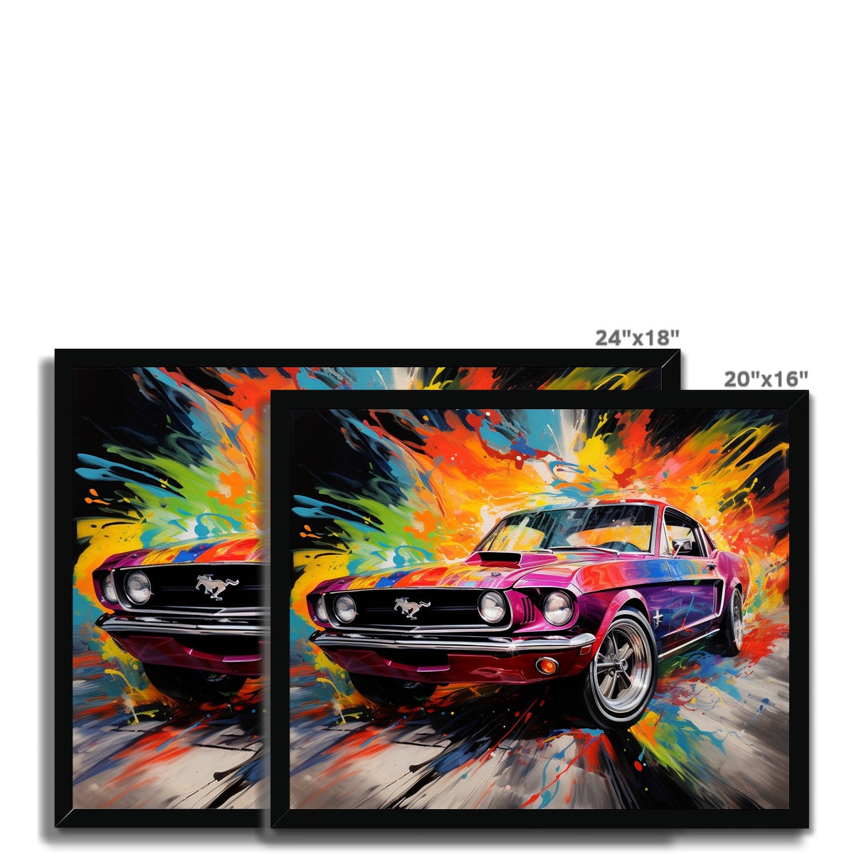 Mustang Mess Framed Print