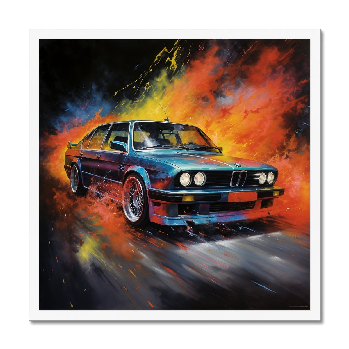 Retro BMW M5 Framed Print