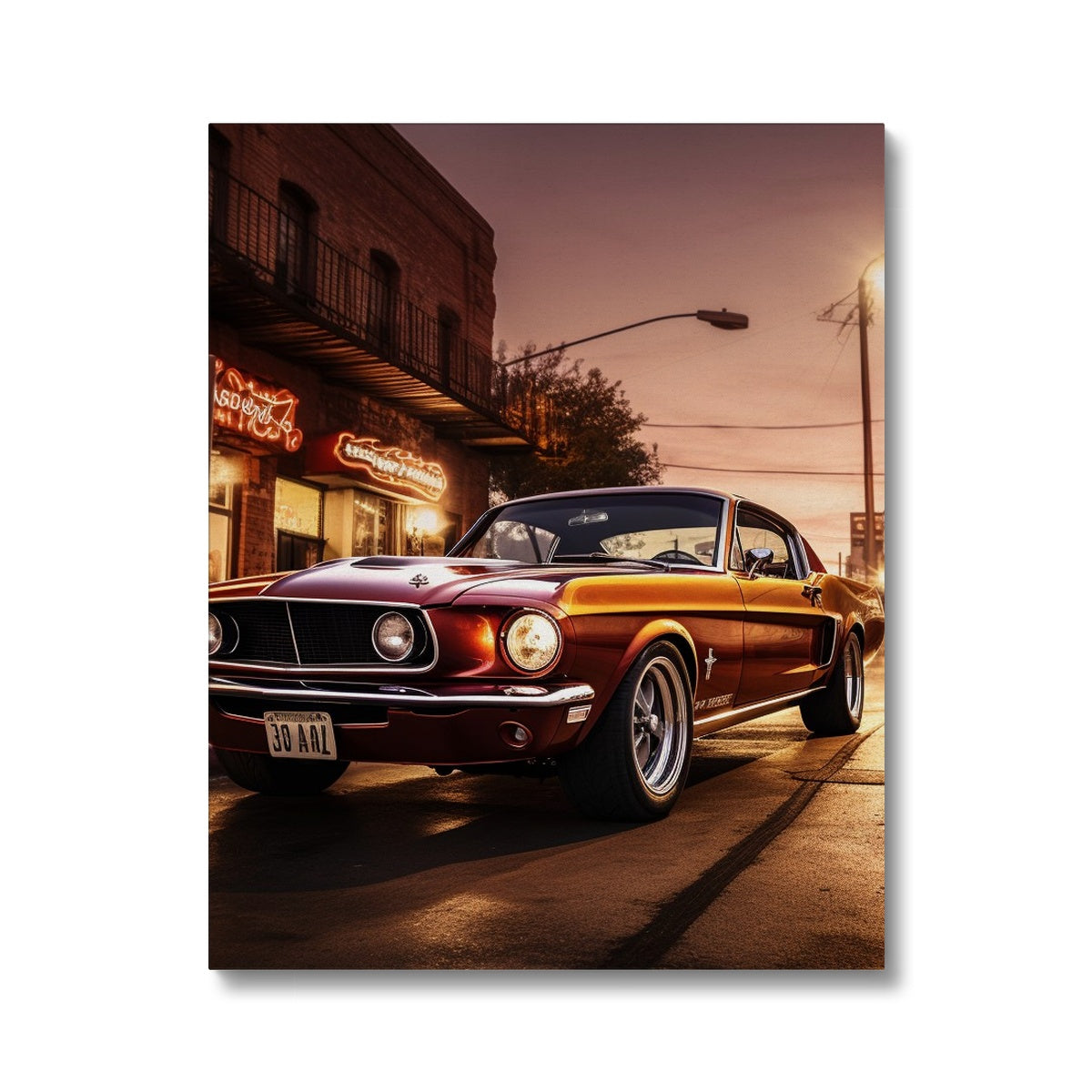 Vintage Mustang, Wild West, Texas Canvas