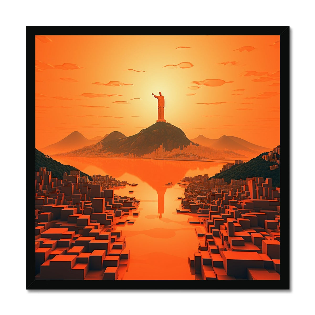 Rio De Janeiro From A Deep Perspective Framed Print