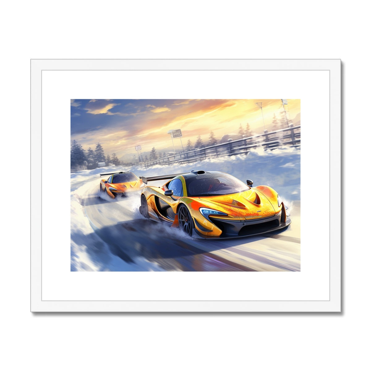 Twin Mclaren P1' Framed & Mounted Print