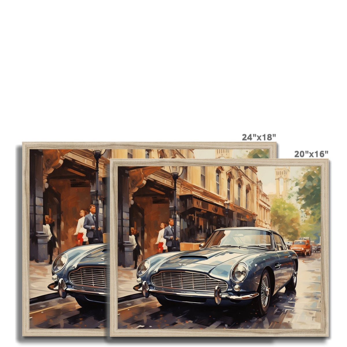 Vintage Aston Martin, Mayfair, London  Framed Print