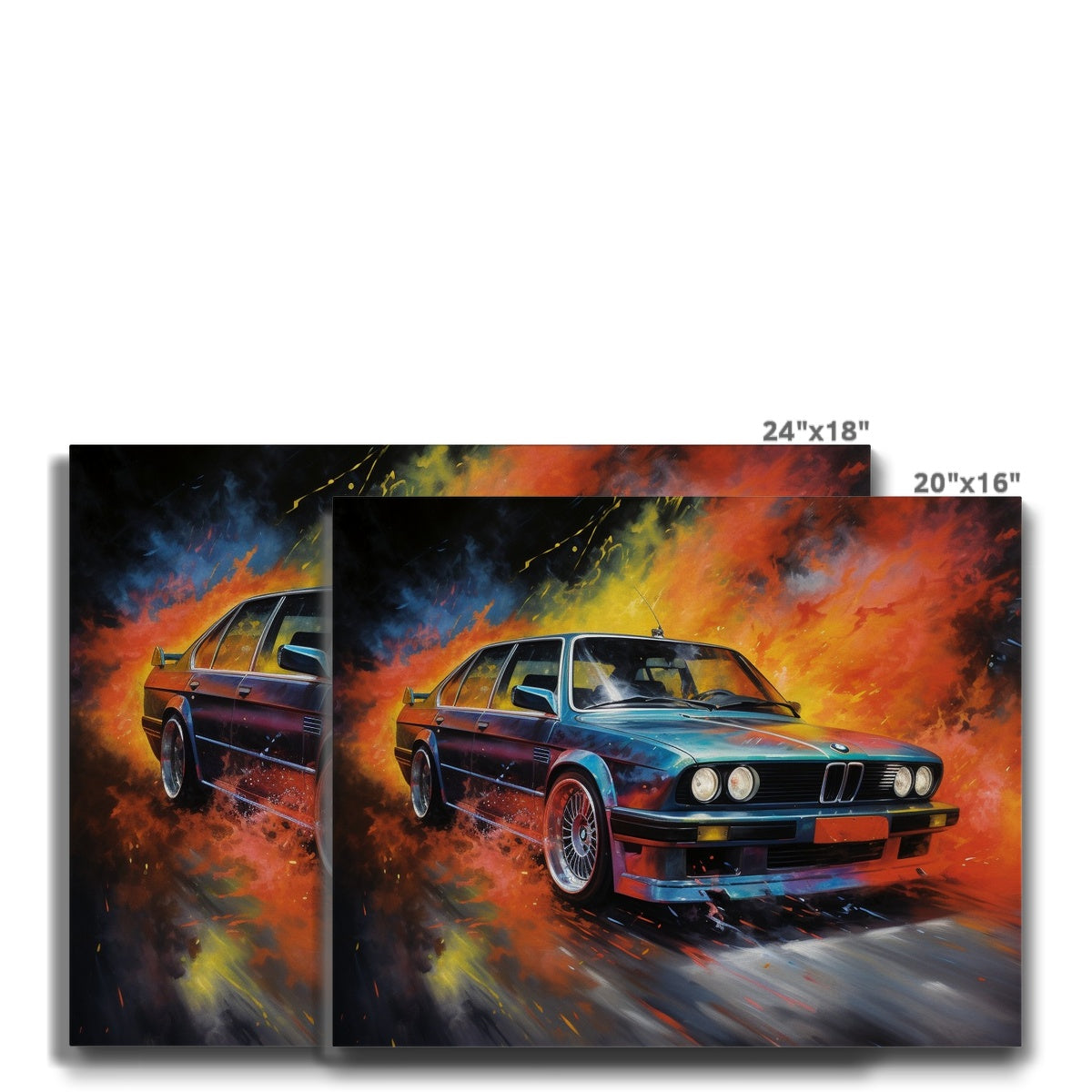 Retro BMW M5 Canvas