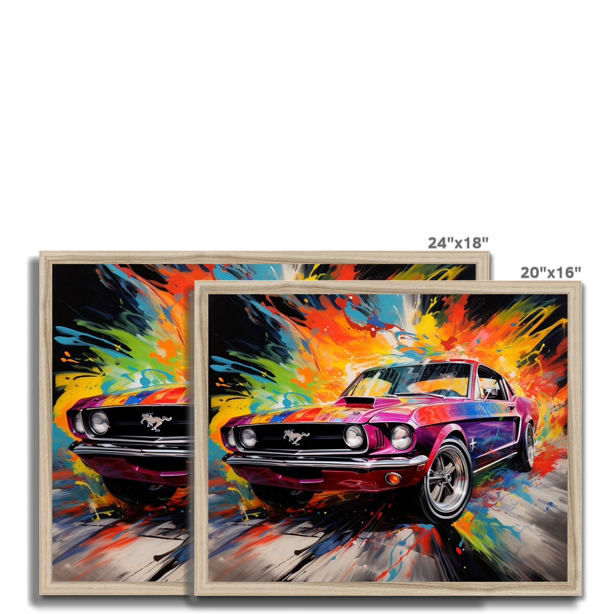 Mustang Mess Framed Print